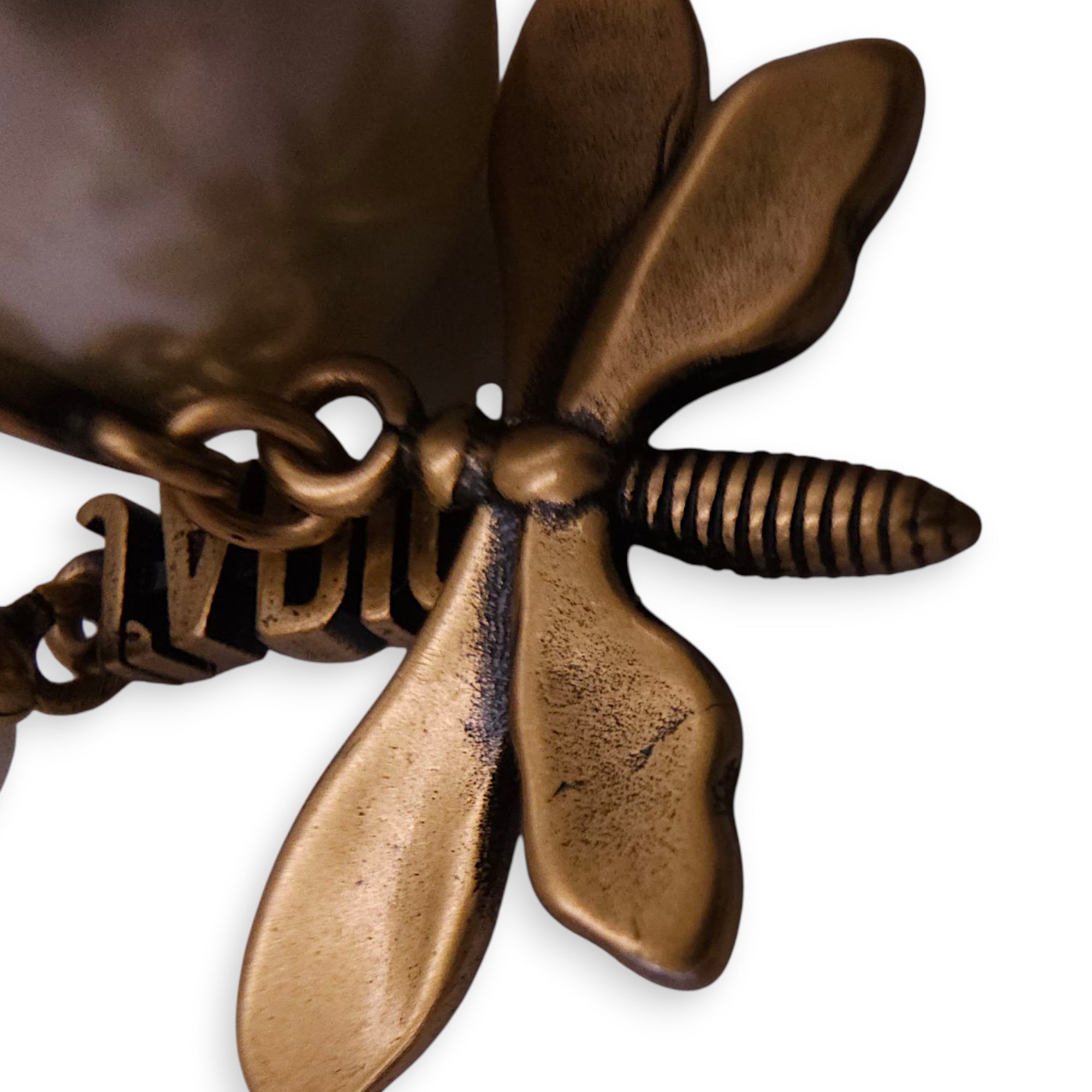 Tribales Bee White Resin Pearl Earrings , Gold hardware