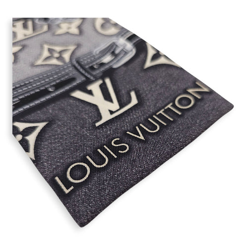 Silk Monogram Jacquared Denim Bandeau Gris Black Twilly