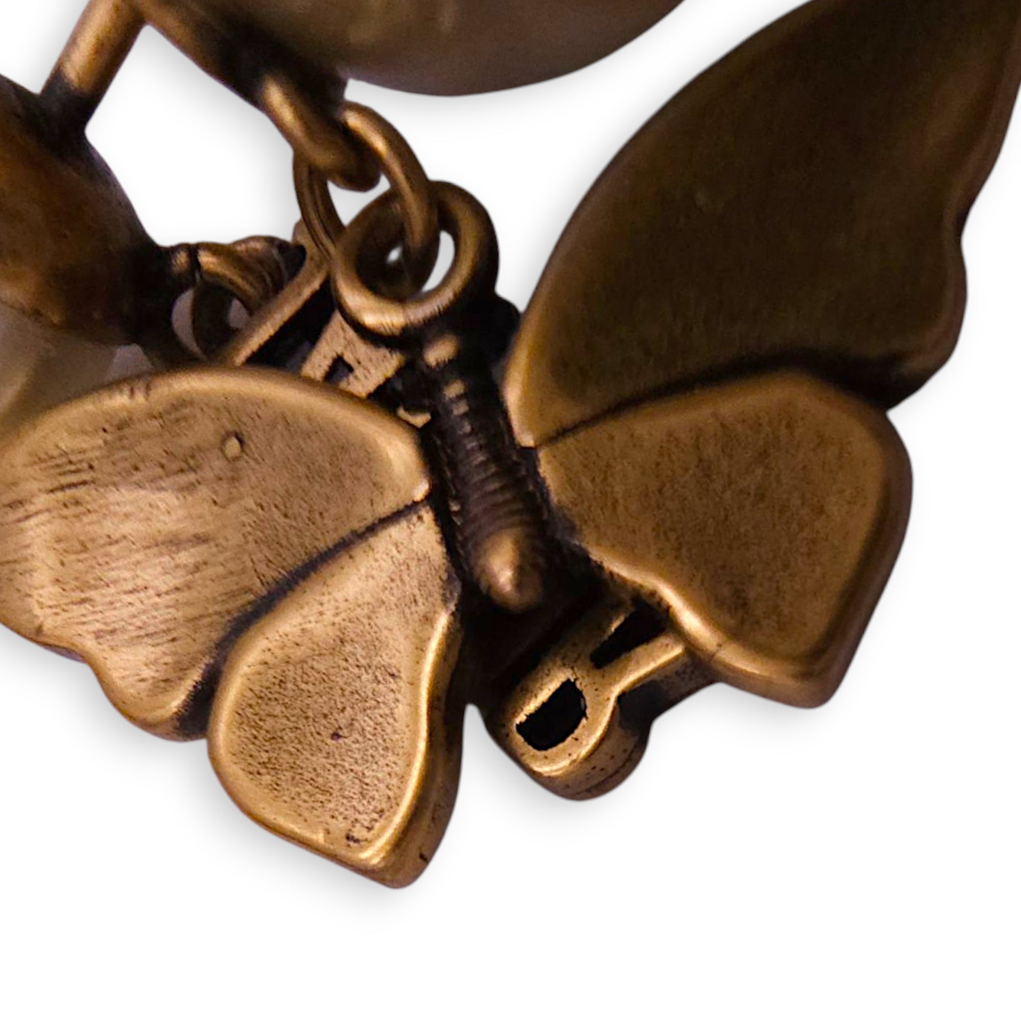 Tribales Bee White Resin Pearl Earrings , Gold hardware