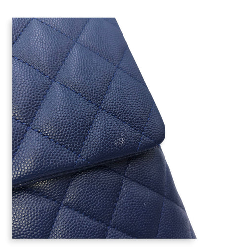 Envelope 28cm Blue Clutch in Caviar Leather Gold hardware CL2511-17134 5