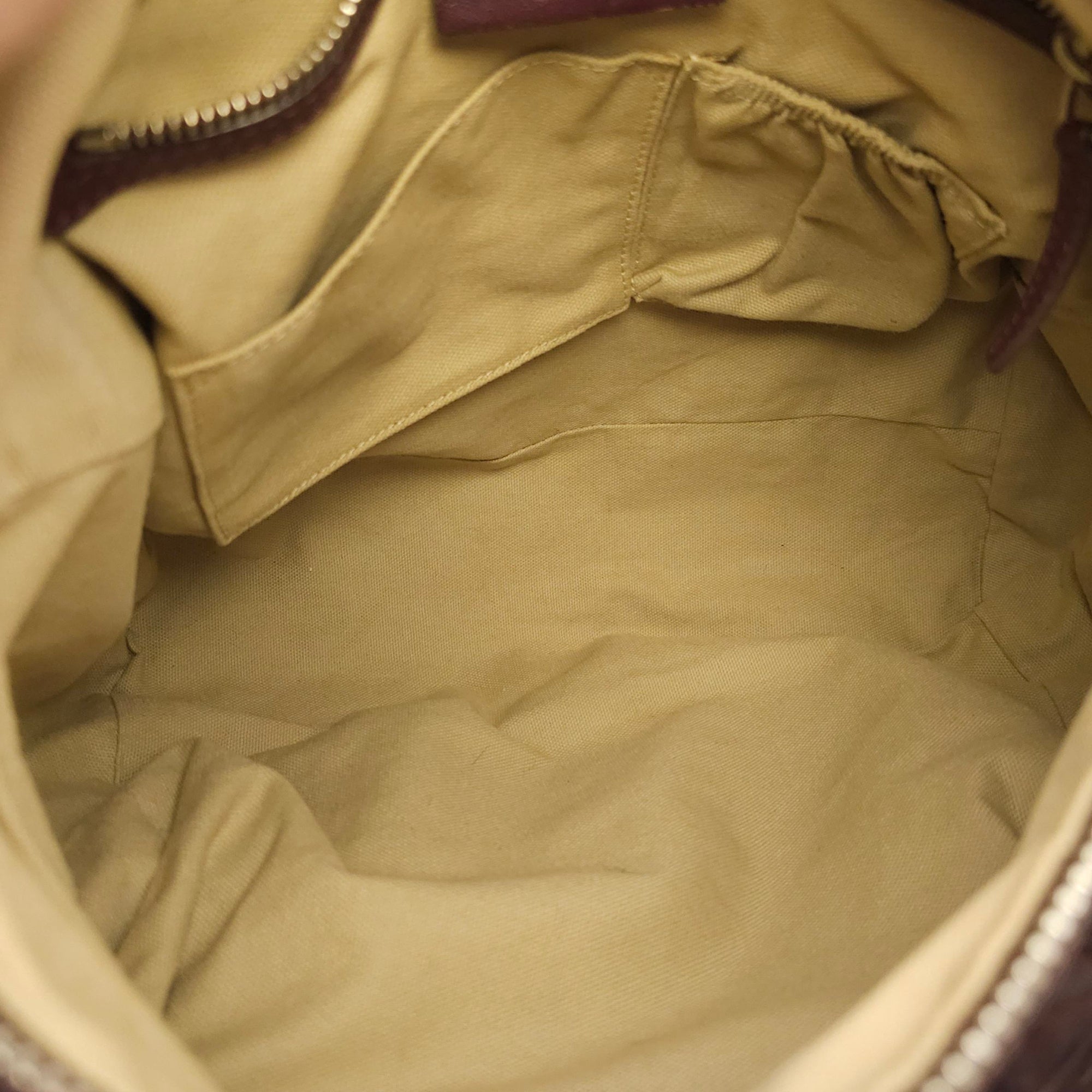 Pandora 30cm Maroon Shoulder Bag in Calfskin, Silver hardware