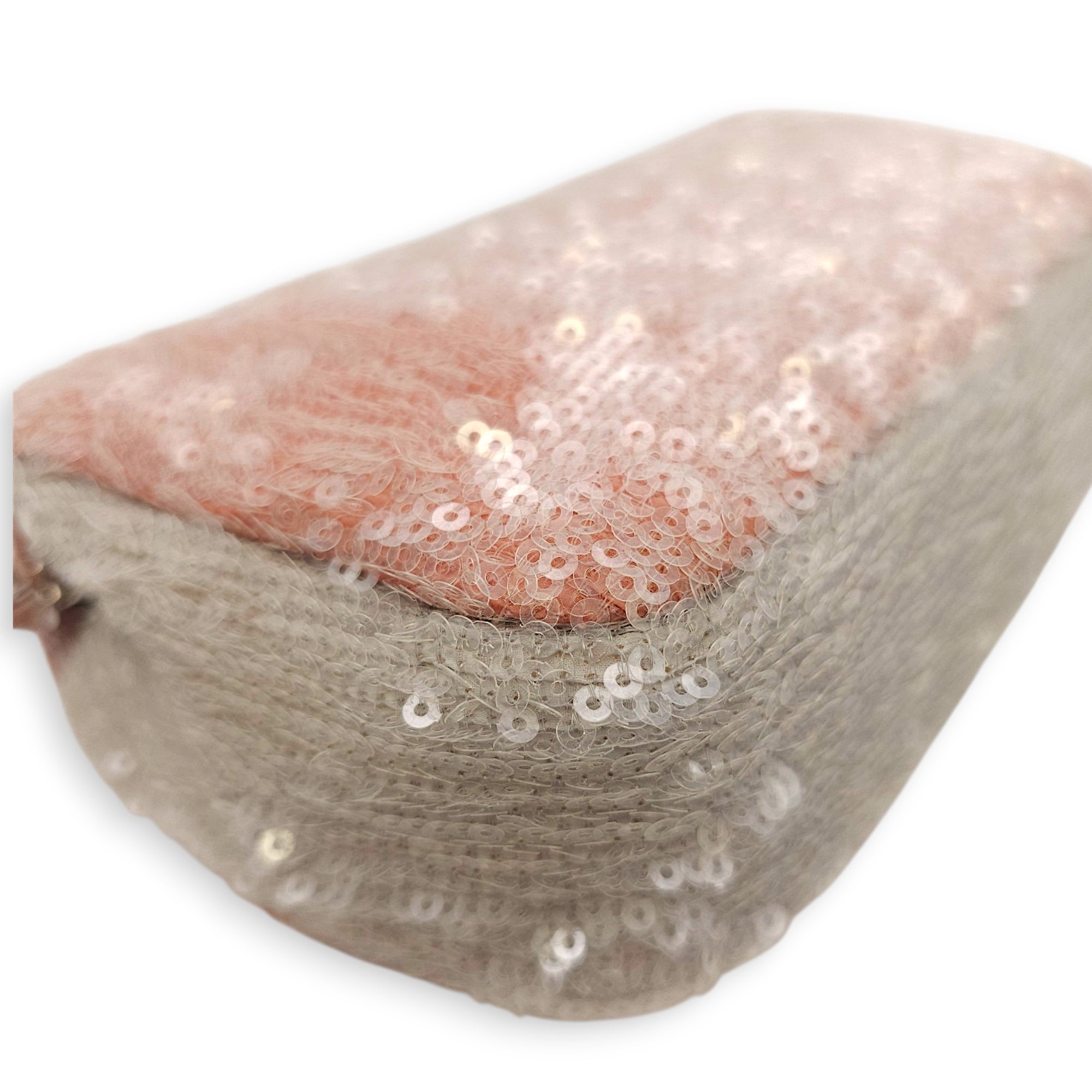 18S Waterfall Flap Mini Pink/Grey/Yellow Crossbody Bag in Sequins, Silver hardware