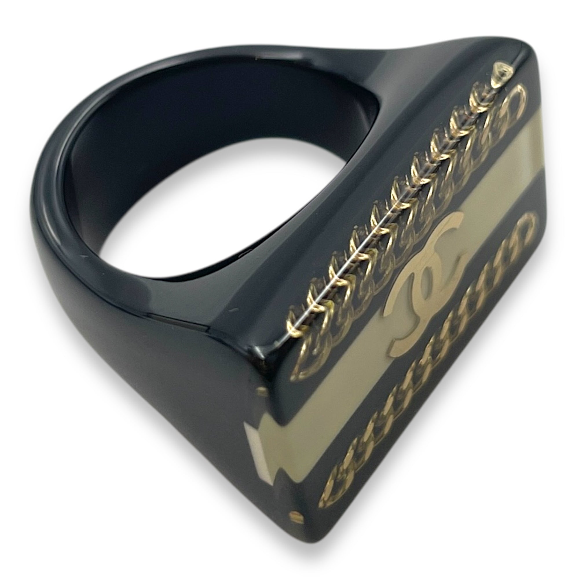 CC US 6 Black/White Ring , Resin hardware