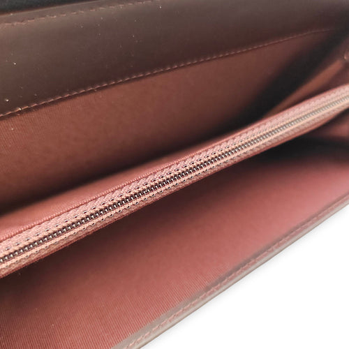 Quilted CC Zippy XL Black Wallet in Caviar Leather, Silver hardware