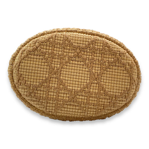 Baby Beige Bucket Bag in Woven, Gold hardware