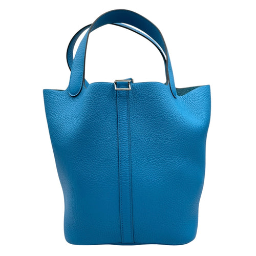 Picotin 22 Blue Frida in Clemence, Palladium hardware