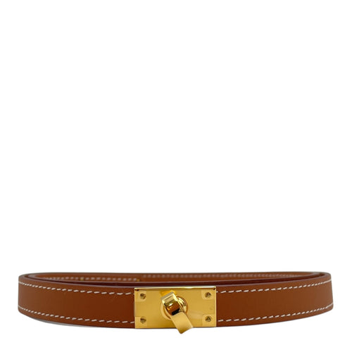 Kelly Lariat Gold Necklace in Swift, Gold hardware