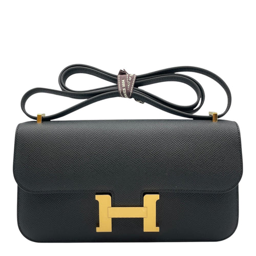 Constance Elan Black in Epsom Gold hardware CL2511-17199 1