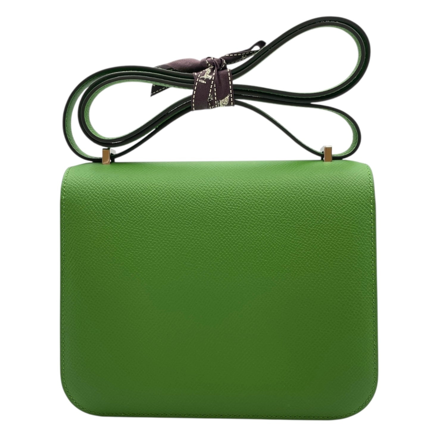 Constance Mirror 18 Vert Yucca in Epsom, Palladium hardware