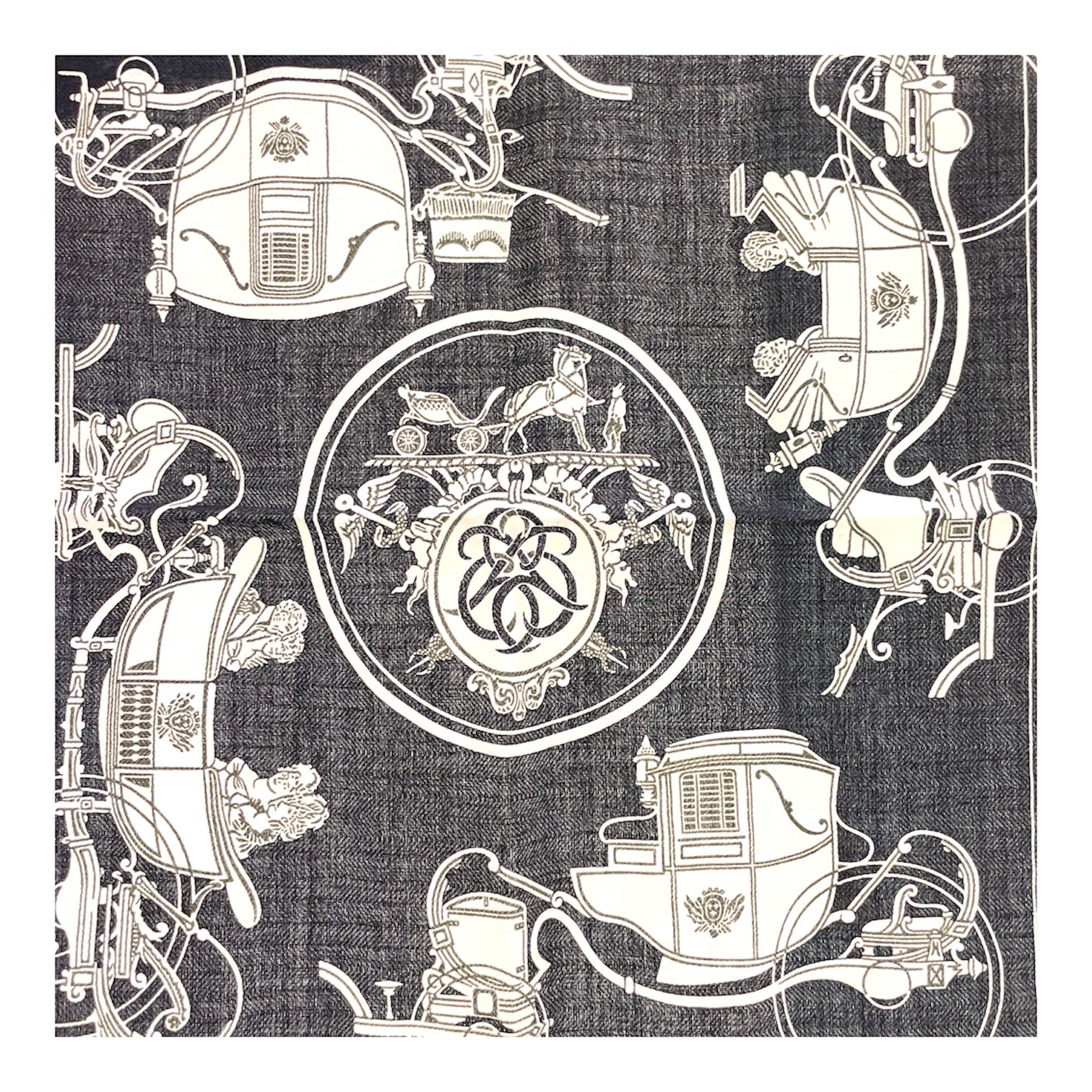 Ex-Libris 45 Blanc/Noir/Kaki Scarf