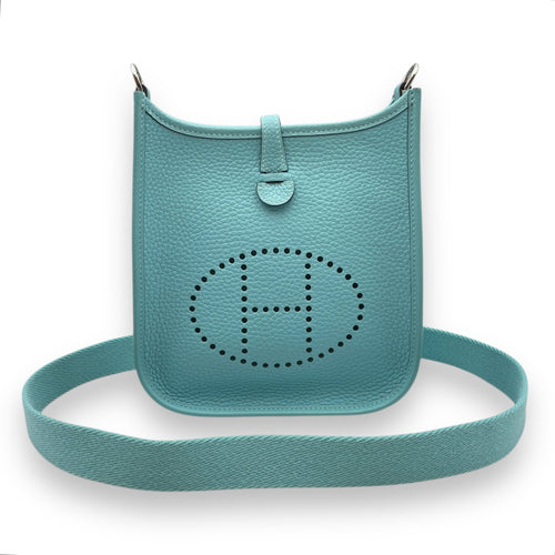 Evelyne Mini Blue Atoll in Clemence, Palladium hardware