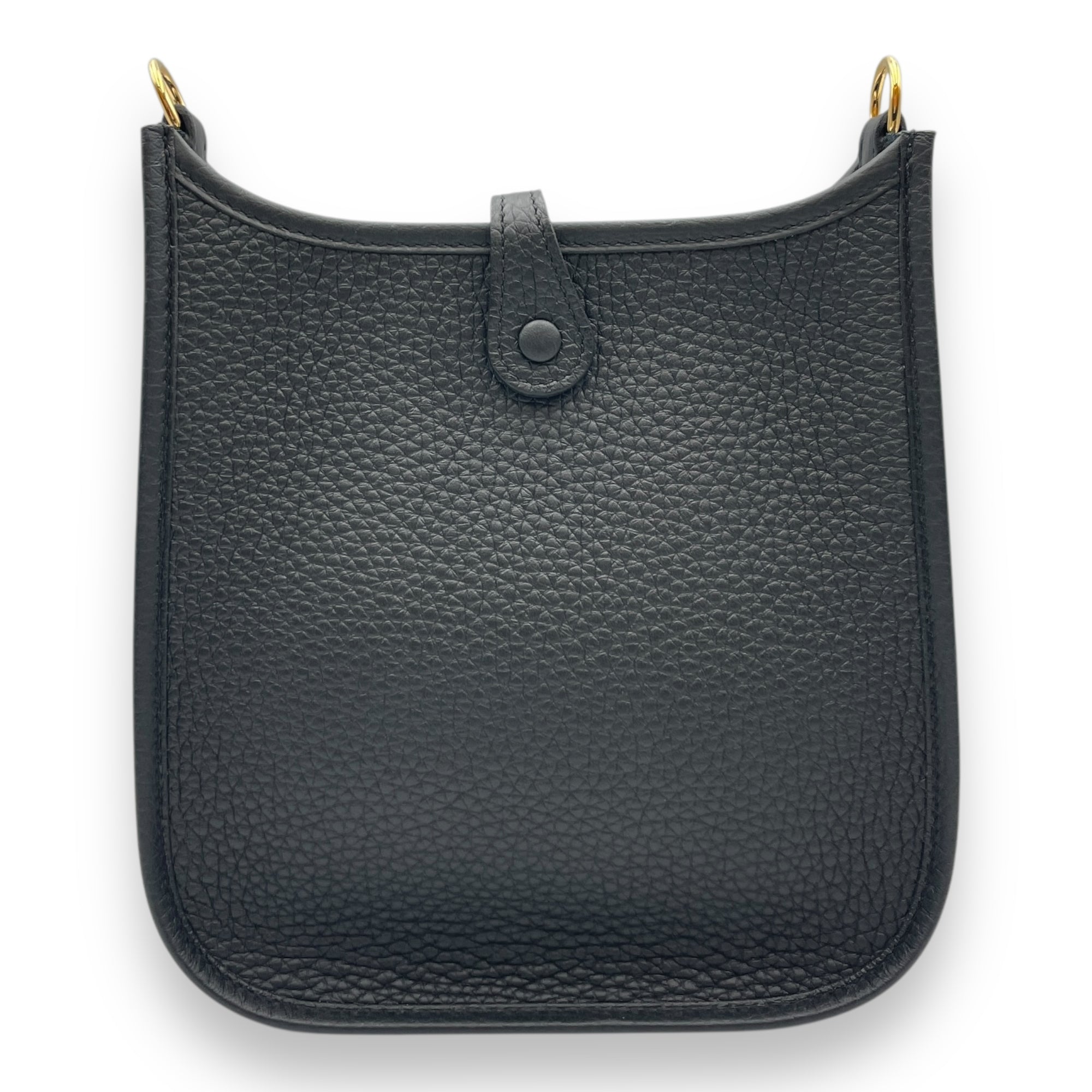 Evelyne Mini Black in Clemence, Gold hardware