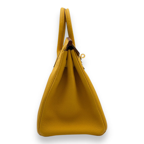 Birkin 25 Jaune Ambre in Togo, Gold hardware