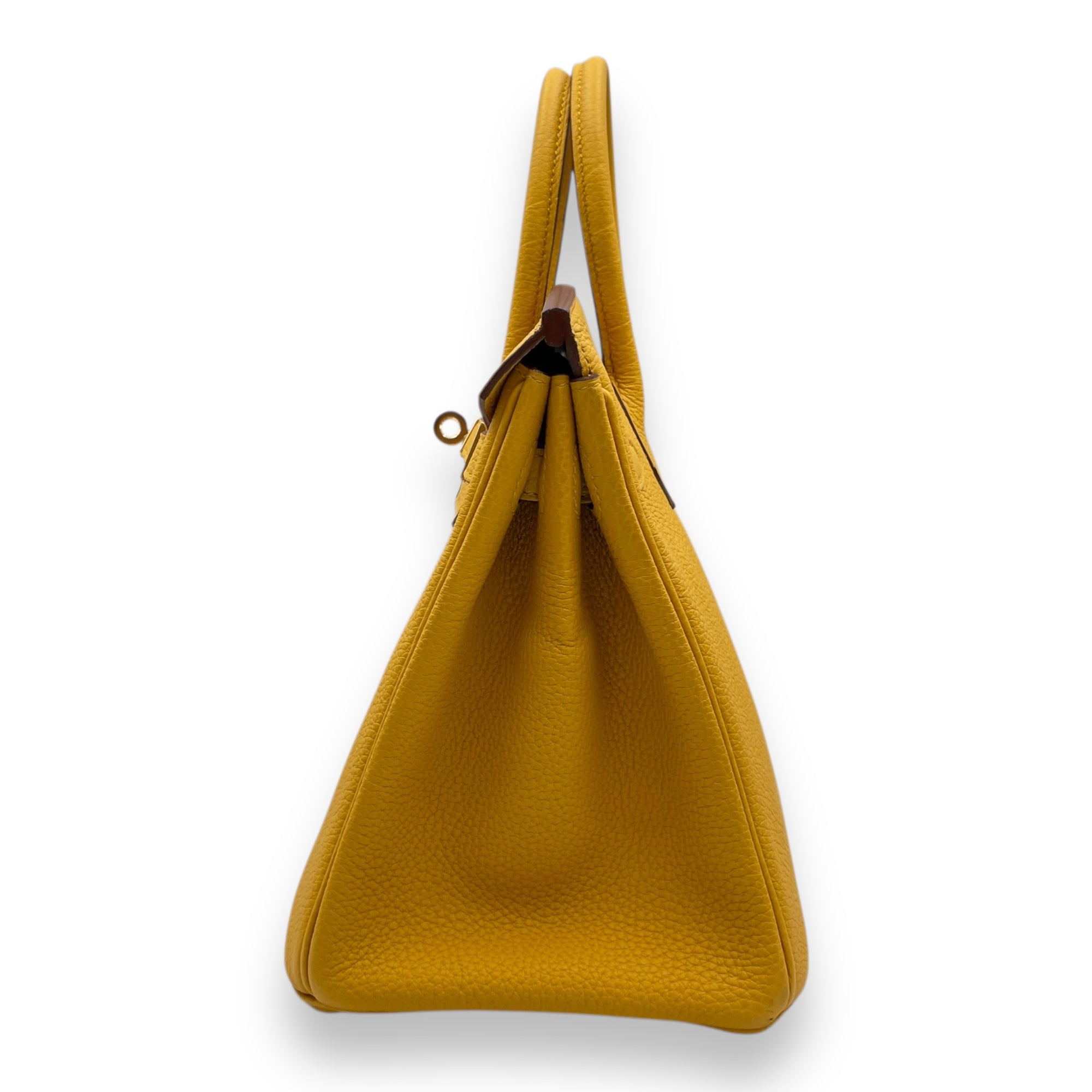 Birkin 25 Jaune Ambre in Togo, Gold hardware