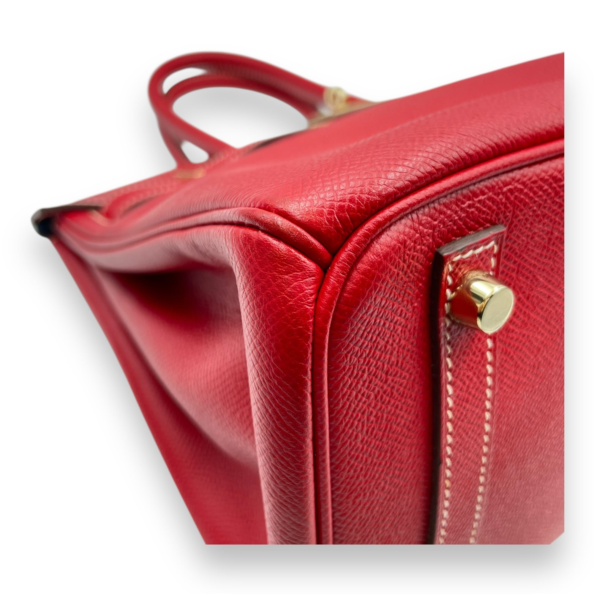 Birkin 30 Rouge Casaque/Blue Thalassa in Epsom, Permabrass hardware