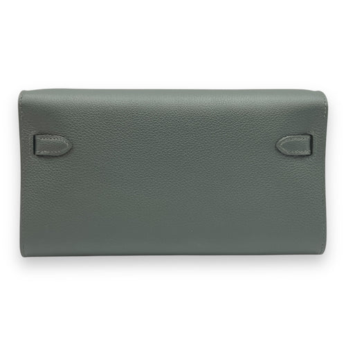 Kelly To Go Vert Mangrove Crossbody Bag in Evercolor, Palladium hardware