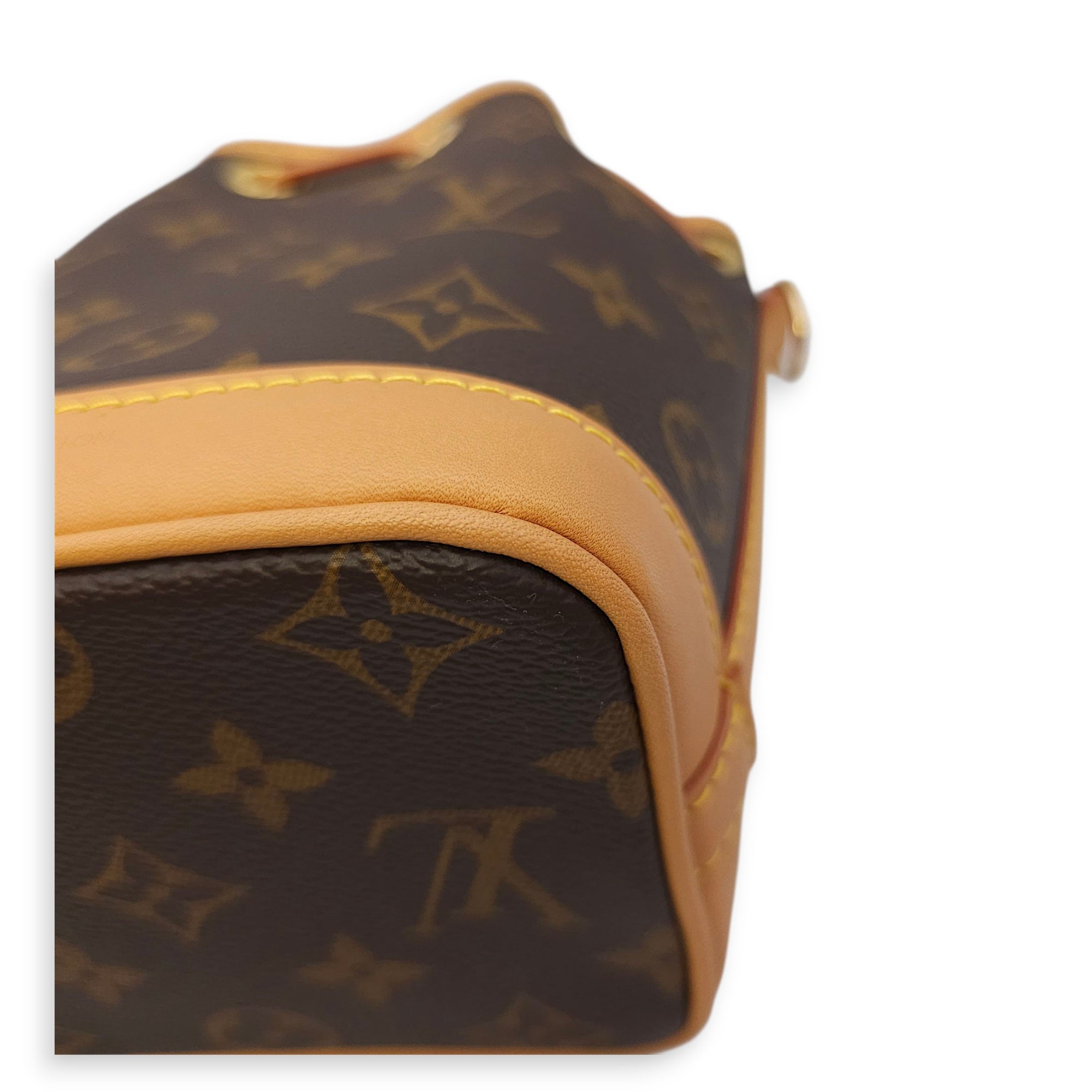 Noe  Nano Brown Monogram  Bucket Bag in Canvas Gold hardware CL2511-17034 17