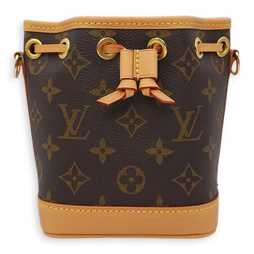 Noe  Nano Brown Monogram  Bucket Bag in Canvas Gold hardware CL2511-17034 1