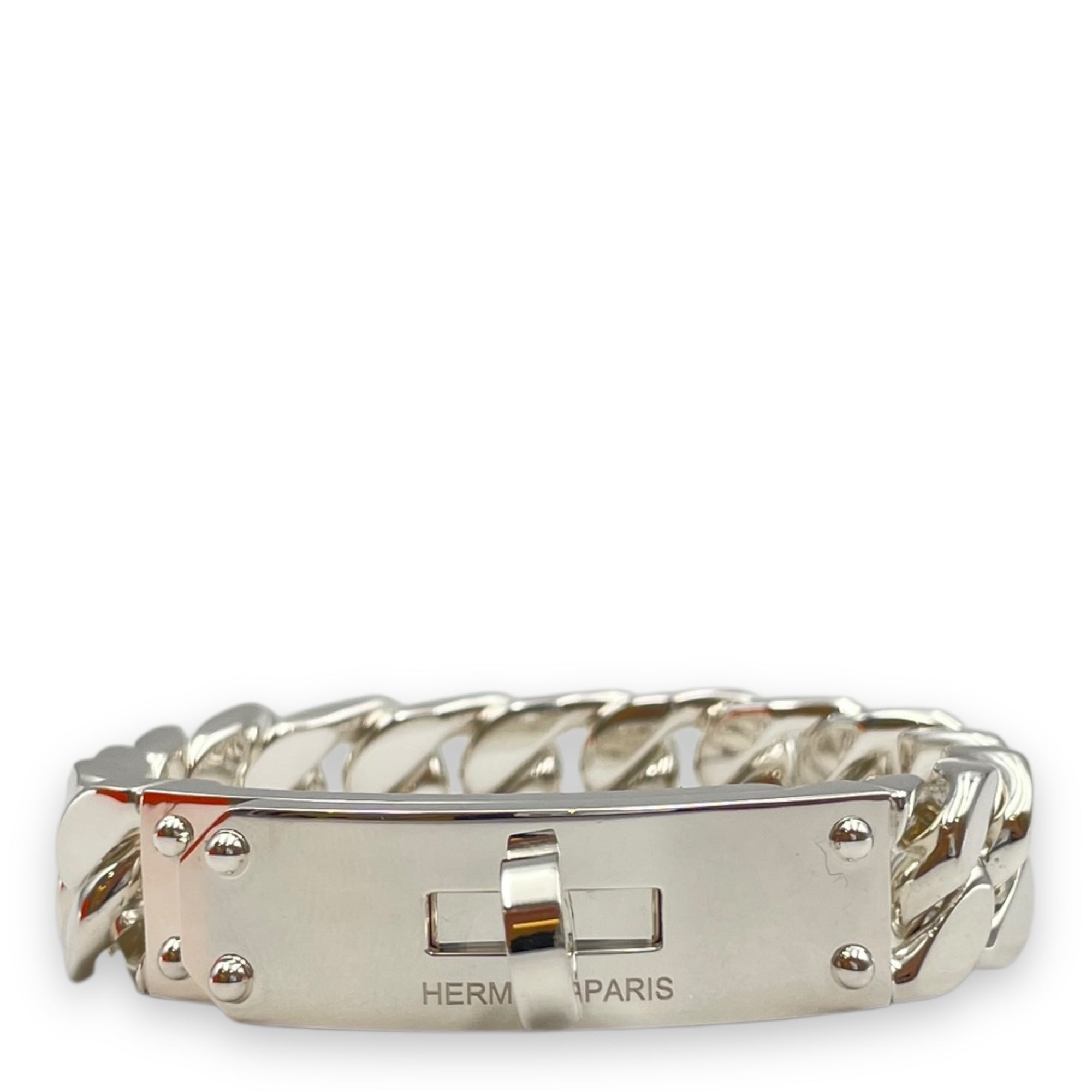 Kelly Gourmette GM XS Bracelet in Silver Hardware