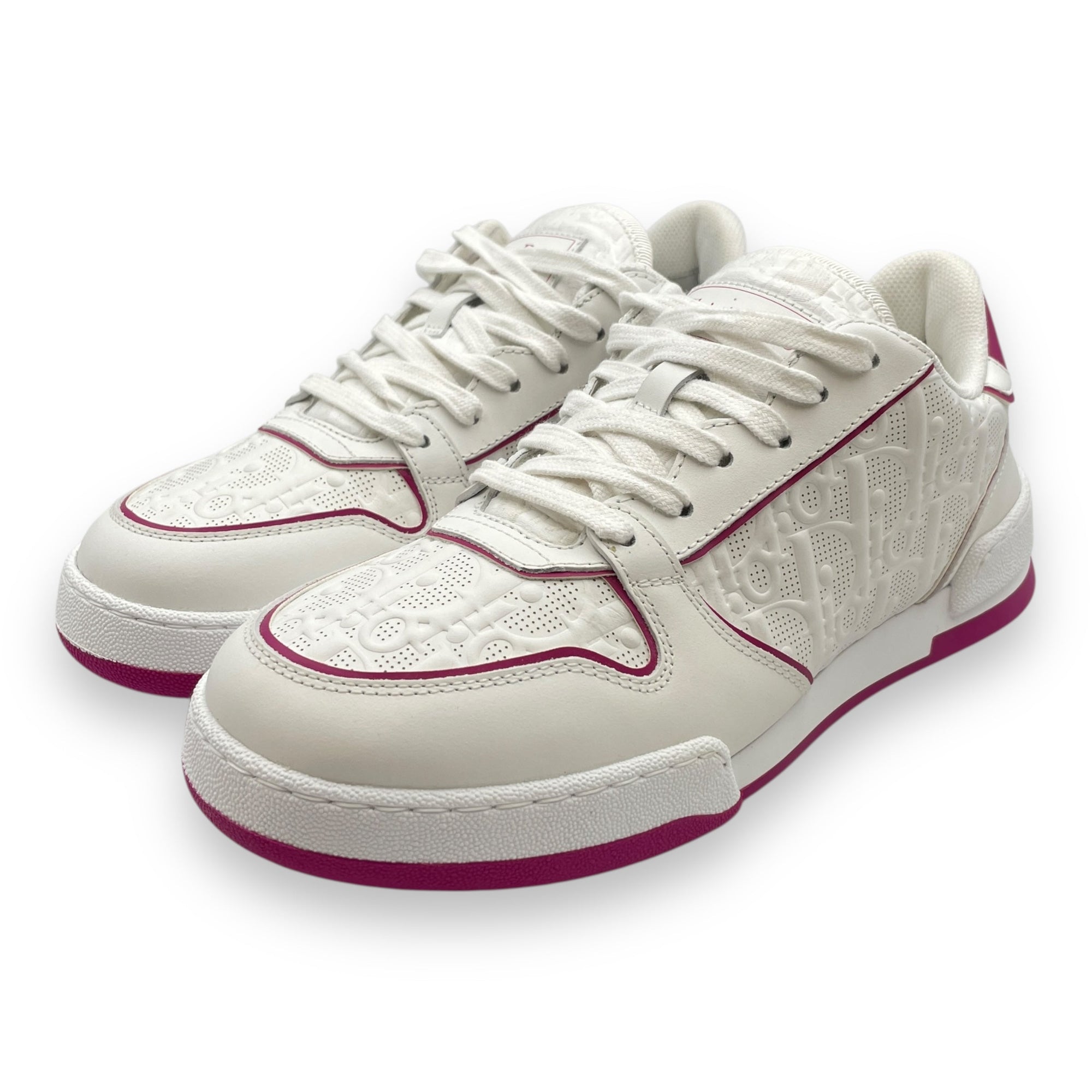 One Perforated  36.5 White/Pink  Sneakers in Calfskin CL2511-17396 2
