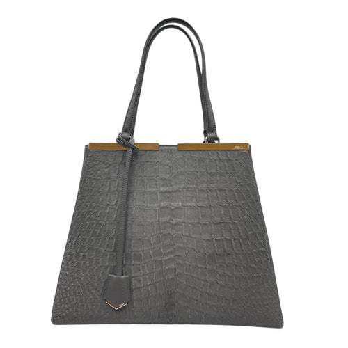 3 Jours  Grey Top Handle Bag in Pony/Calfskin Silver hardware CL2511-17262 1