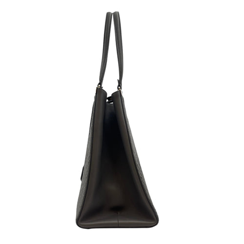 3 Jours Grey Top Handle Bag in Pony/Calfskin, Silver hardware
