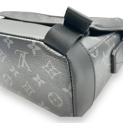 Monogram Eclipse Messenger Voyager PM Grey Crossbody Bag in Canvas, Gunmetal hardware