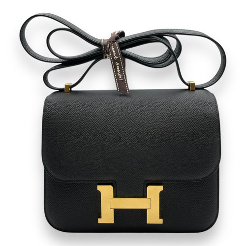 Constance 18 Black in Epsom, Gold hardware