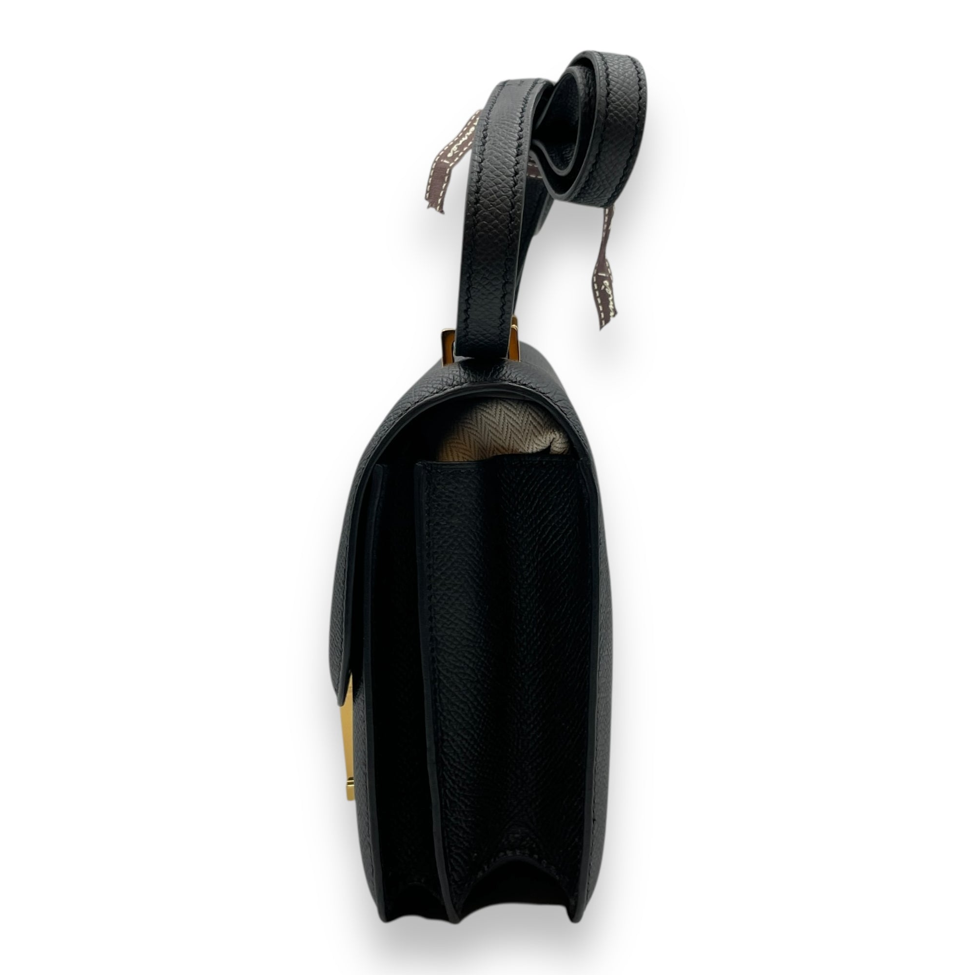 Constance 18 Black in Epsom, Gold hardware