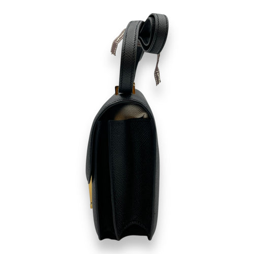 Constance 18 Black in Epsom, Gold hardware