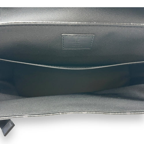 Monogram Eclipse Messenger Voyager PM Grey Crossbody Bag in Canvas, Gunmetal hardware