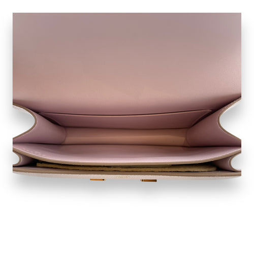Constance Mirror 18 Mauve Pale in Chevre Mysore, Rose Gold hardware