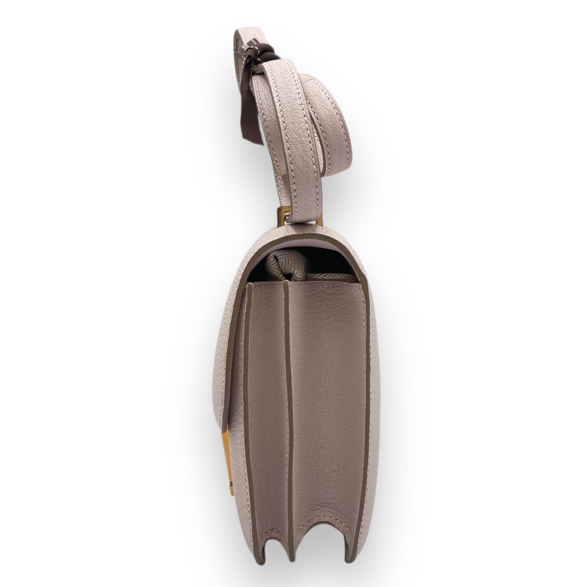 Constance Mirror 18 Mauve Pale in Chevre Mysore, Rose Gold hardware