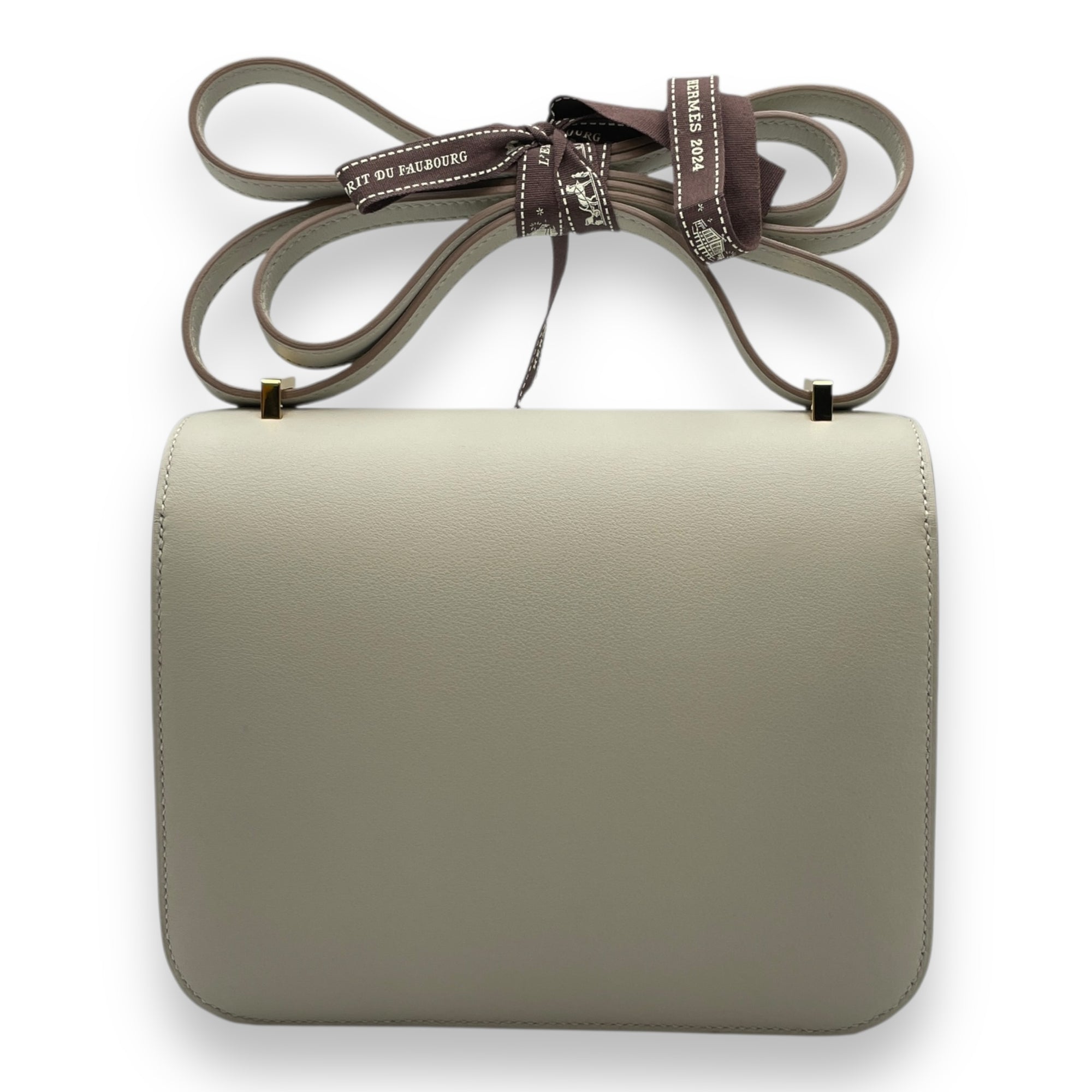 Constance 18 Gris Perle in Swift, Gold hardware