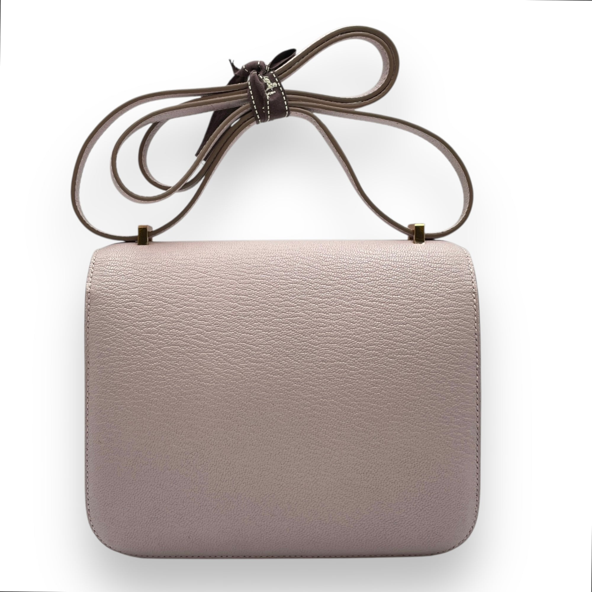 Constance Mirror 18 Mauve Pale in Chevre Mysore, Rose Gold hardware