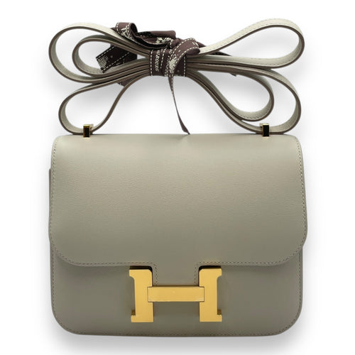 Constance 18 Gris Perle in Swift, Gold hardware