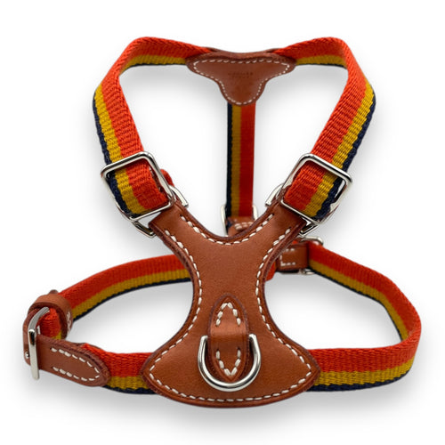 Rocabar Multi-colour Dog Harnass, Palladium hardware