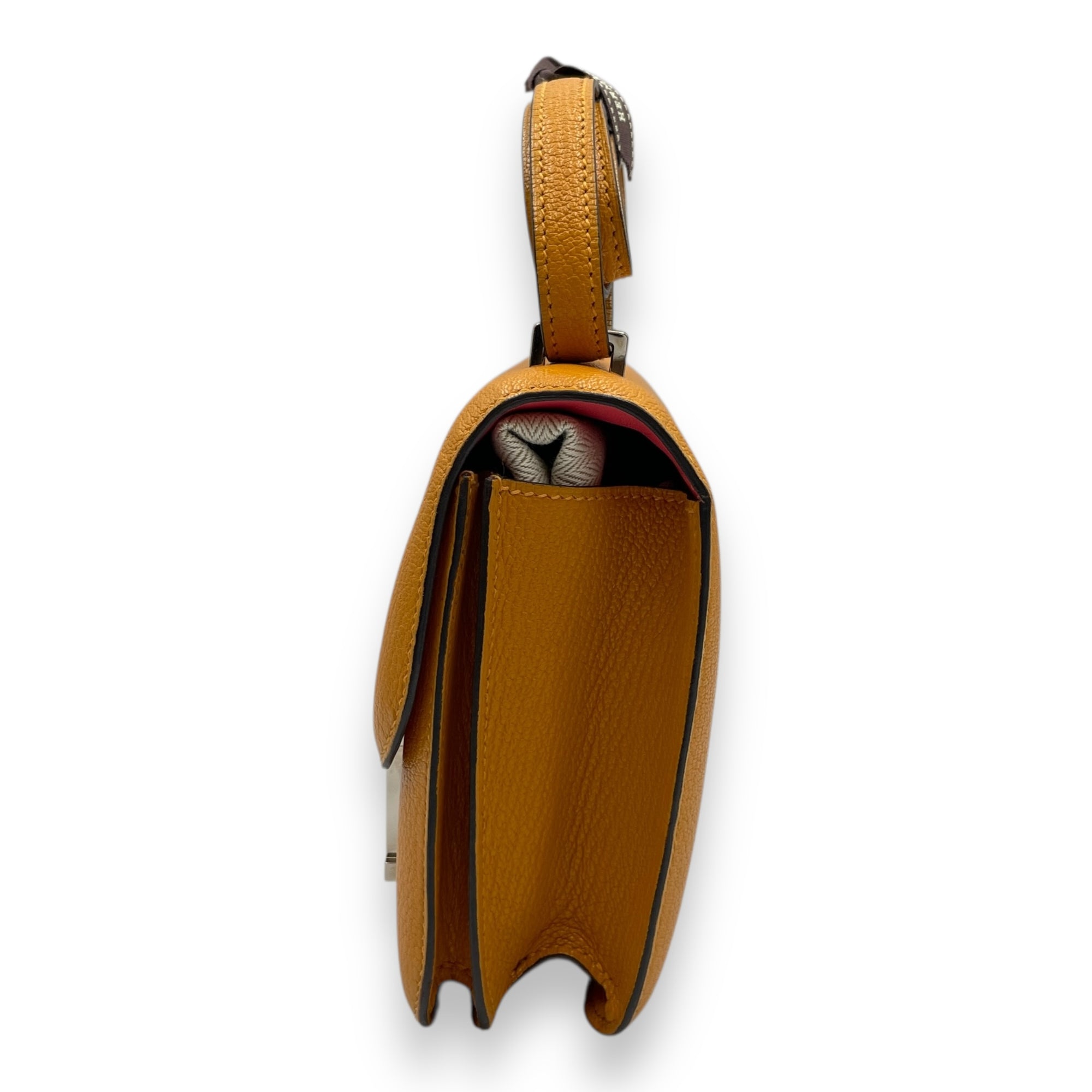 Constance 18 Moutarde/Rose Lipstick in Chevre Mysore, Palladium hardware