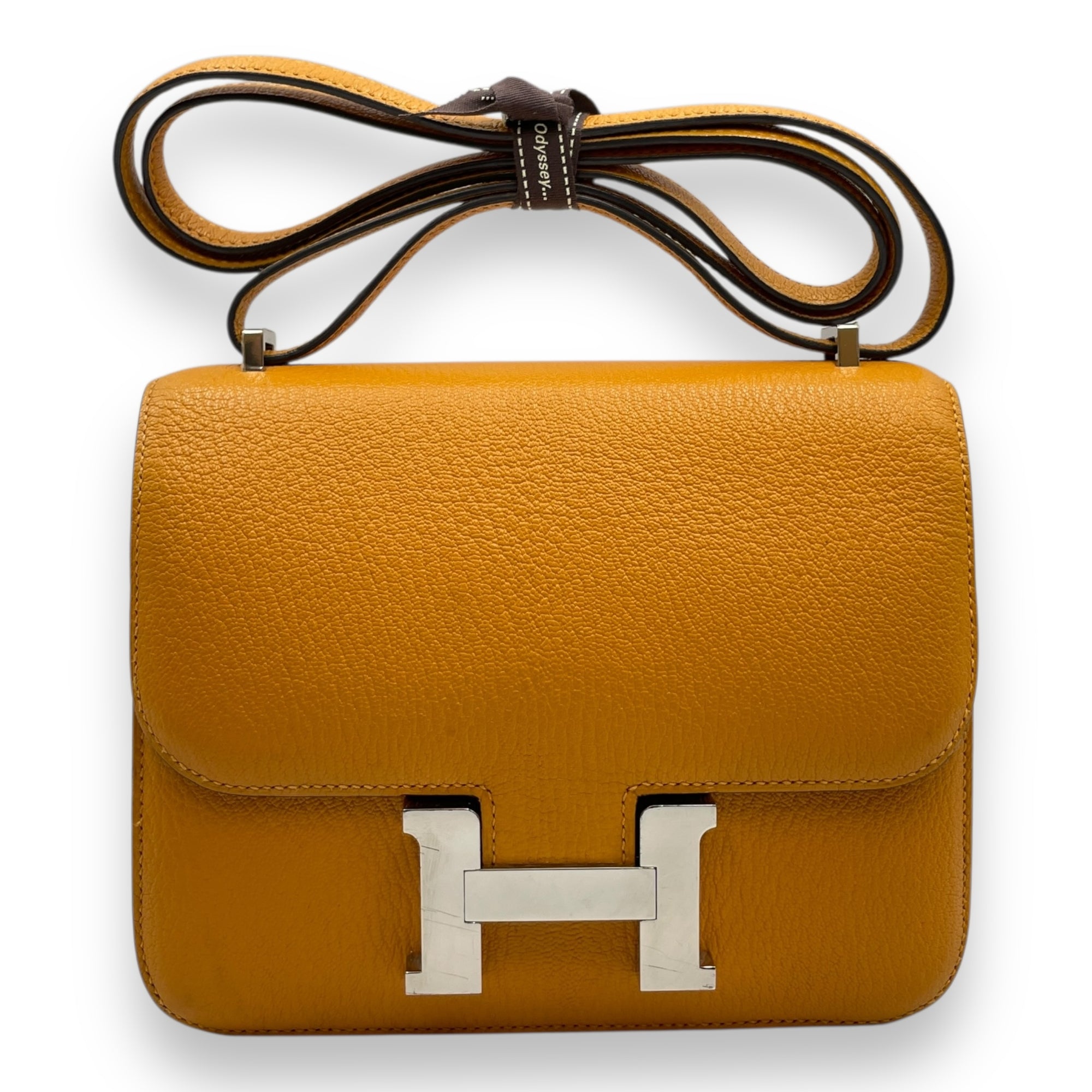 Constance 18 Moutarde/Rose Lipstick in Chevre Mysore, Palladium hardware