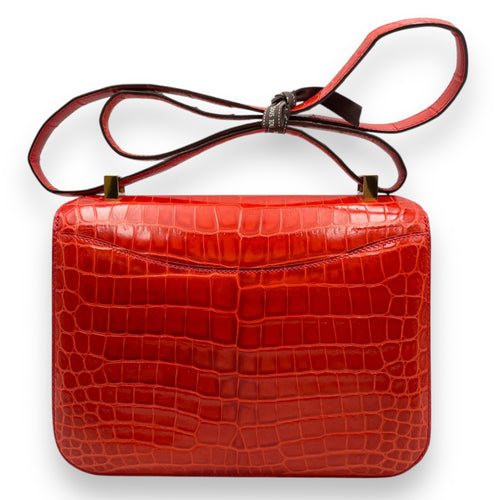 Constance 24 Geranium in Shiny Niloticus, Gold hardware