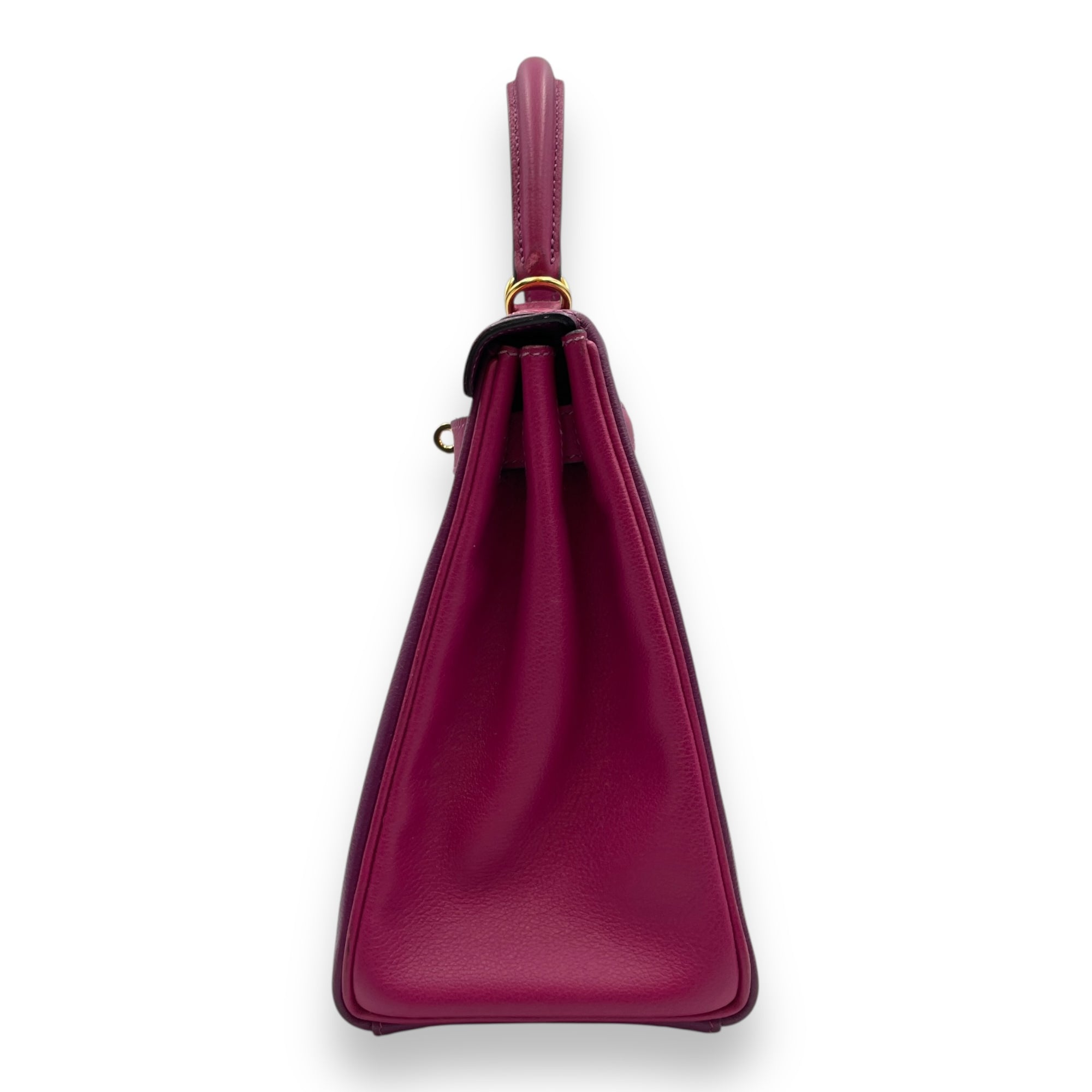 HSS Kelly 28 Anemone/Rose Pourpre in Evercolor, Gold hardware