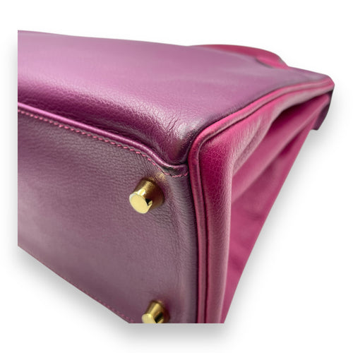 HSS Kelly 28 Anemone/Rose Pourpre in Evercolor, Gold hardware