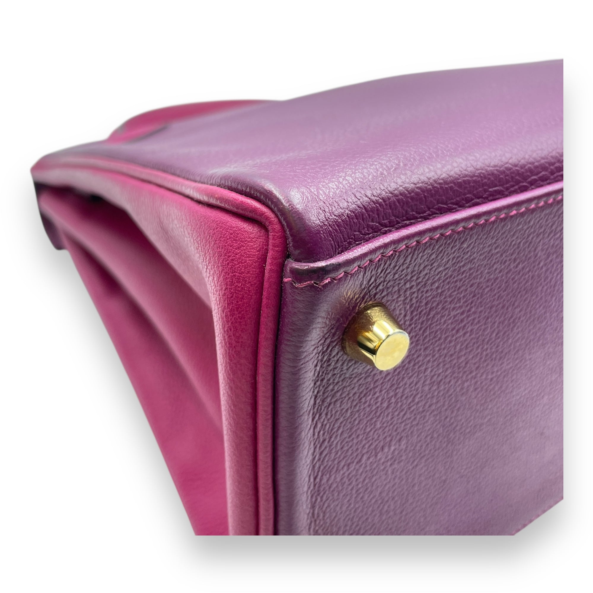 HSS Kelly 28 Anemone/Rose Pourpre in Evercolor, Gold hardware