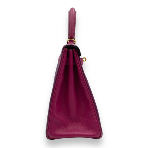 HSS Kelly 28 Anemone/Rose Pourpre in Evercolor, Gold hardware