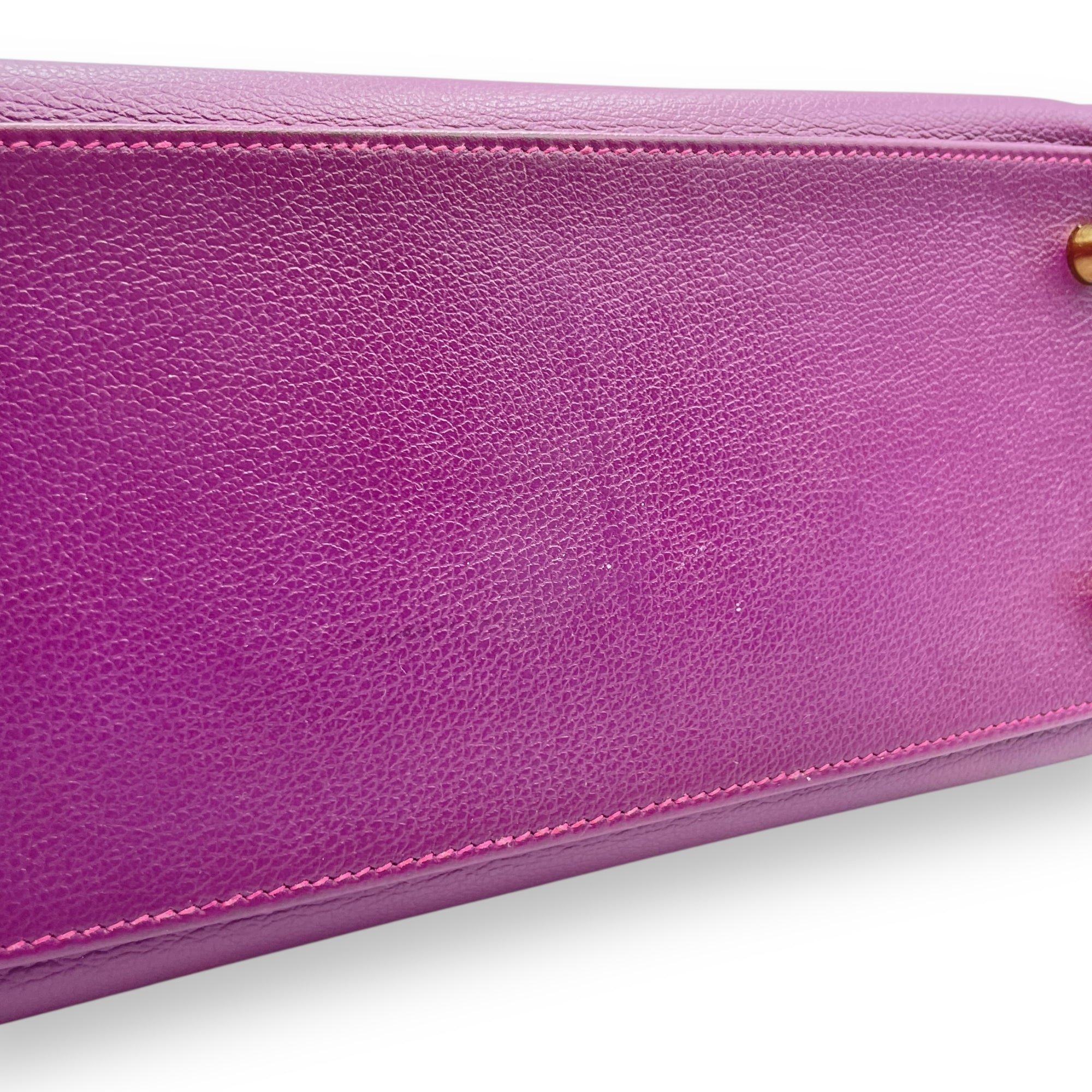 HSS Kelly 28 Anemone/Rose Pourpre in Evercolor, Gold hardware