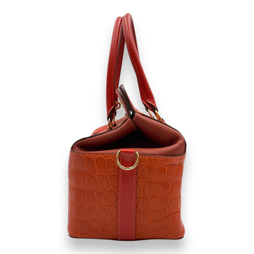 Toolbox 20 Orange in Tadelakt/Clemence/Matte Alligator, Permabrass hardware