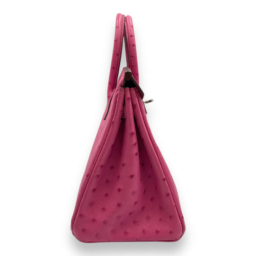 Birkin 25 Fuchsia in Ostrich, Palladium hardware