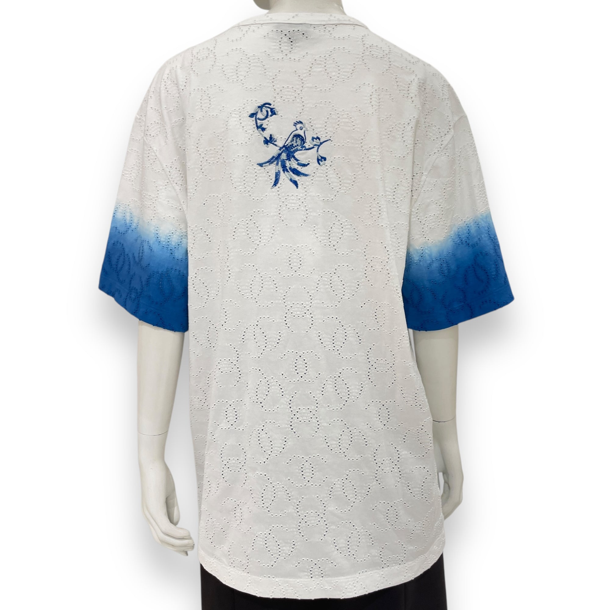 23P CC T-Shirt 34/36 White/Blue Ready-To-Wear in Cotton