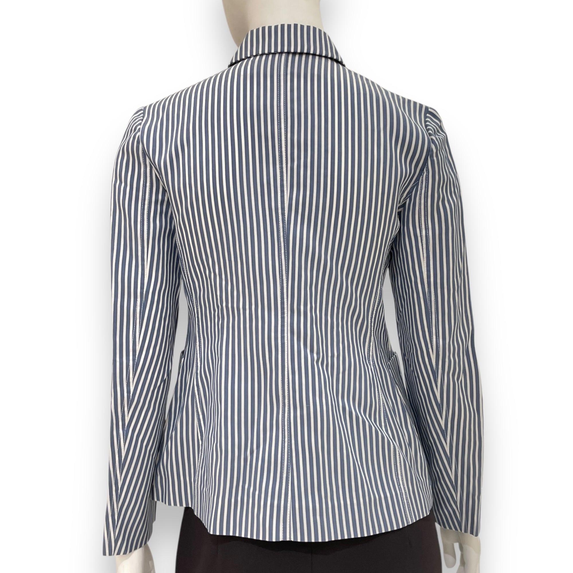 Double-Breasted Blazer 34 Blue Ready-To-Wear in Silk/cotton