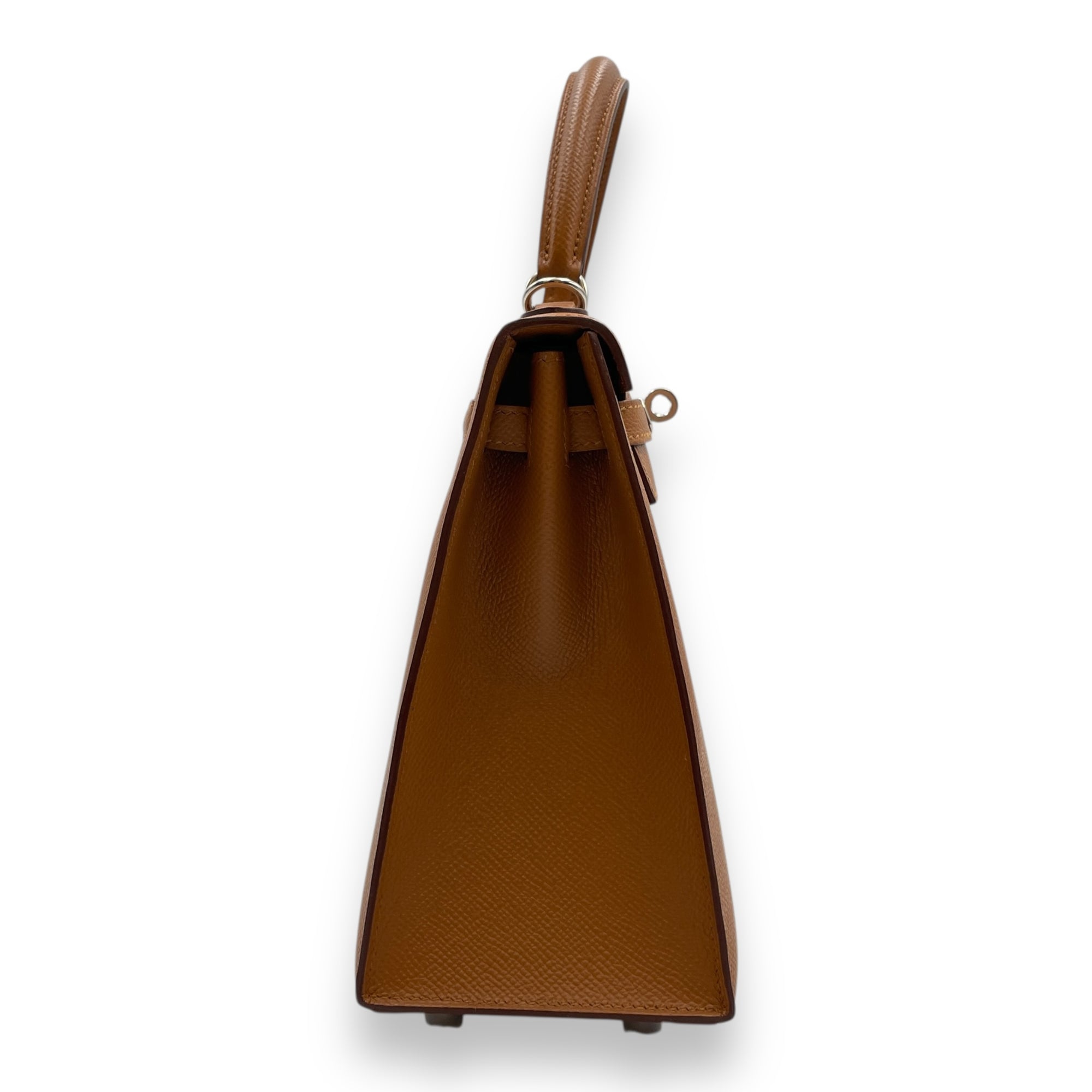 Verso Sellier Kelly 25 Gold/Jaune Ambre in Epsom, Palladium hardware